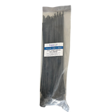 Black Nylon Cable Zip Ties - 4.4mm x 300mm (100 per pack)