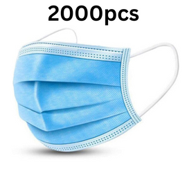 3-Ply Disposable Medical Face Masks with Ear Loops – 2000 Pack - L&N GROUP