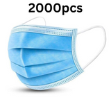 3-Ply Disposable Medical Face Masks with Ear Loops – 2000 Pack