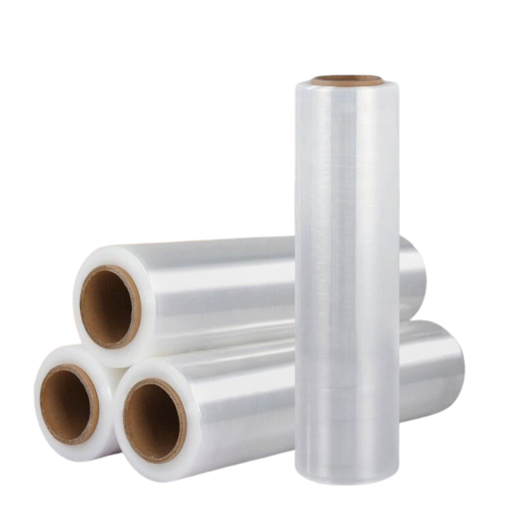 25µm 500mm x 300m 4 ROLL Hand Film Clear Pallet Wrap Roll