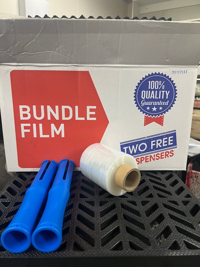 Clear Bundling Film - 20 ROLLS - (100mm x 250m) - 20um | 2 FREE dispensers - L&N GROUP