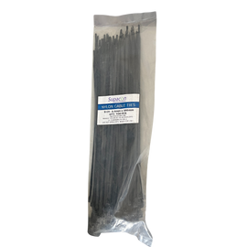 Black Nylon Cable Zip Ties - 4.4mm x 300mm (100 per pack) - L&N GROUP